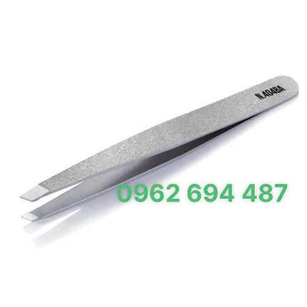 Kềm Nghĩa N.404 (màu) - Nhíp Nhổ Lông Mày Đầu Ngang 3 Màu Inox