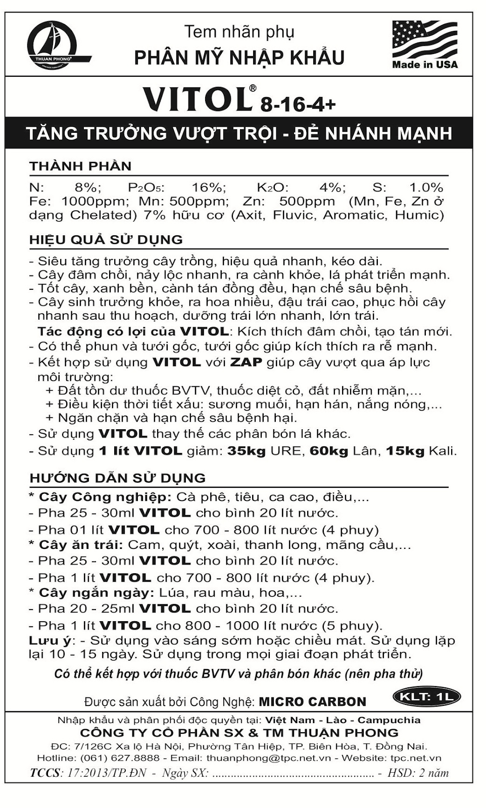 Nhãn phụ của hàng nhập khẩu Nhãn phụ của hàng nhập khẩu