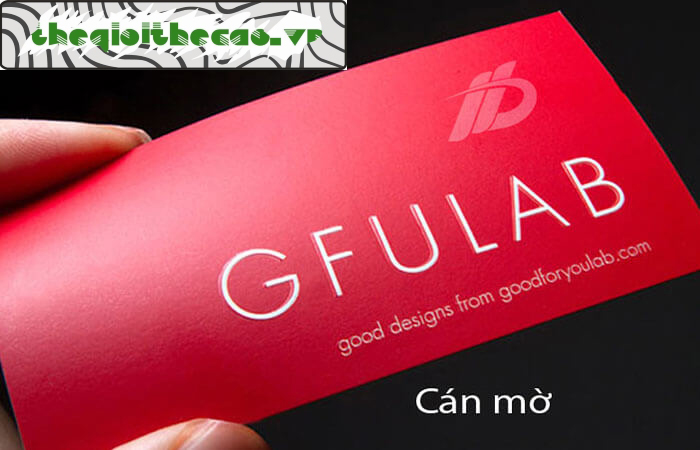 Cán màng bóng là sản phẩm được sử dụng rộng rãi Cán màng bóng là sản phẩm được sử dụng rộng rãi