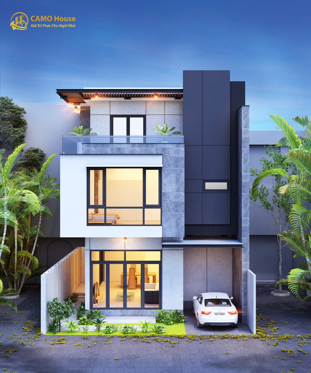 biệt thự 3 tầng long biên