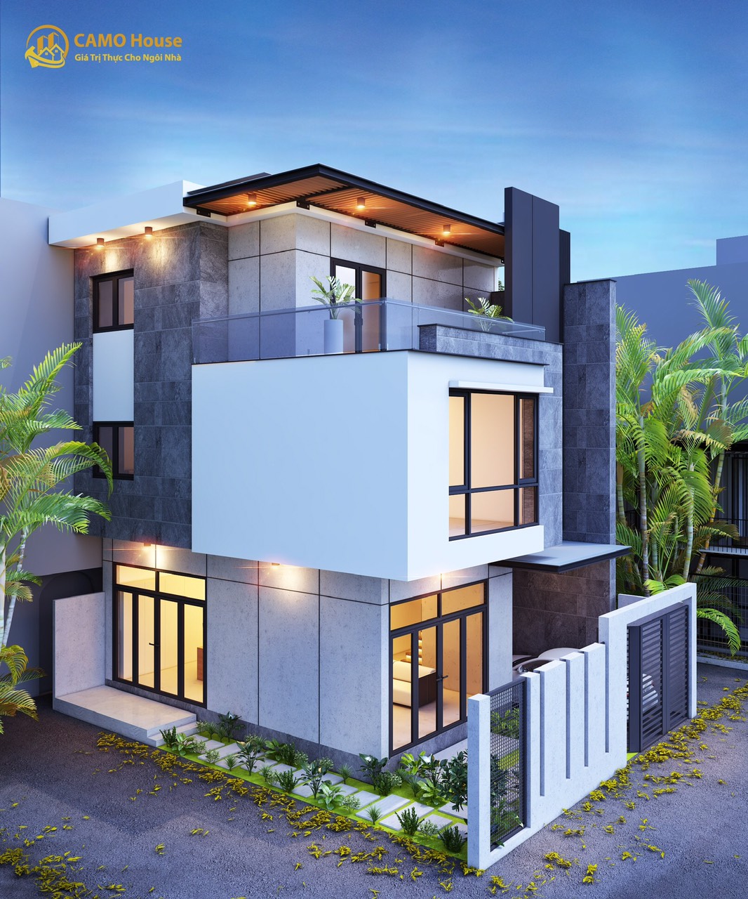 biệt thự 3 tầng long biên