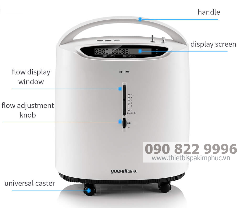 Máy Tạo Oxy Yuwell 5L 8F-3AW Máy Tạo Oxy Yuwell 5L 8F-3AW