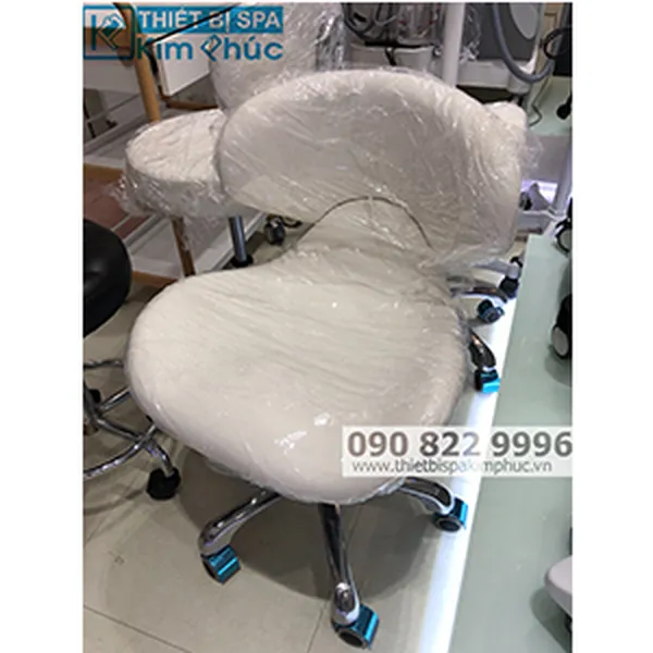 Ghế Nhân Viên Spa Inox Có Tựa Lưng