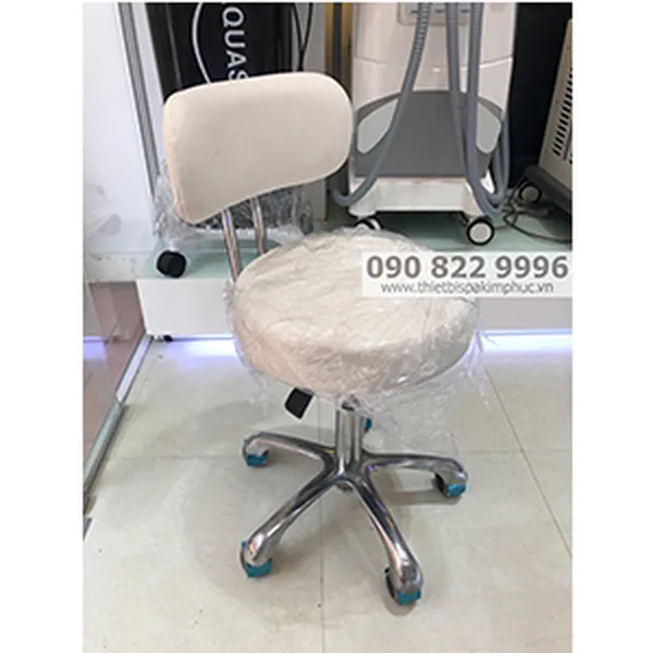 Ghế Nhân Viên Spa Chân Xoay Inox