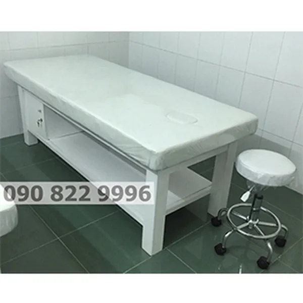 Giường Gỗ Massage Spa Chân Trắng