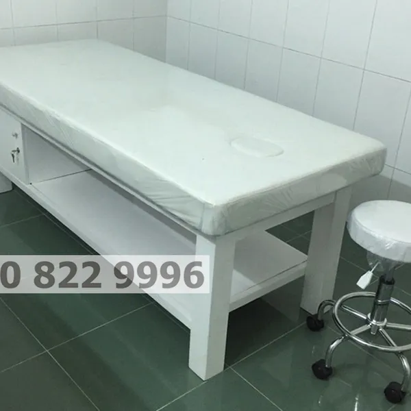 Giường Gỗ Massage Spa Chân Trắng