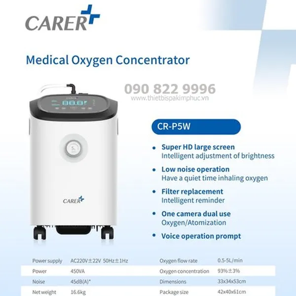 Máy Tạo Oxy Carer CR-P5W