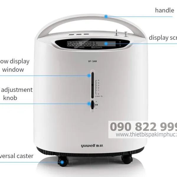 Máy Tạo Oxy Yuwell 5L 8F-3AW