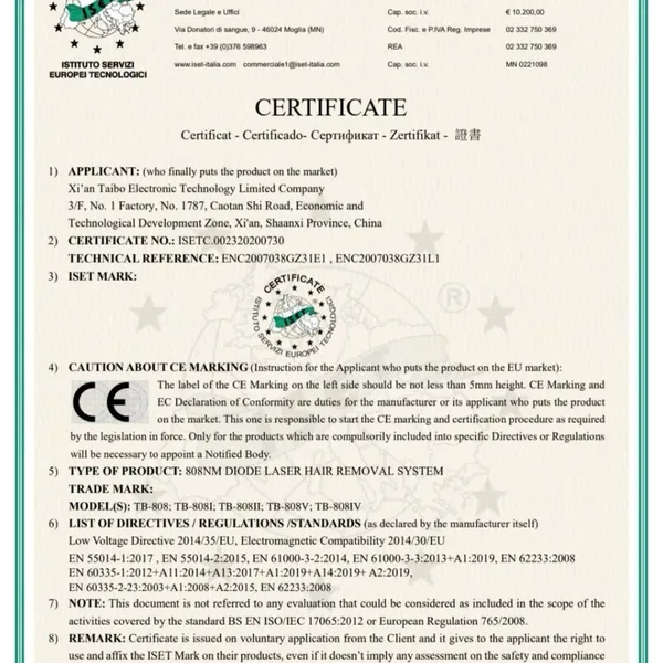 Máy Triệt Lông Laser Diode Taibo 808nm