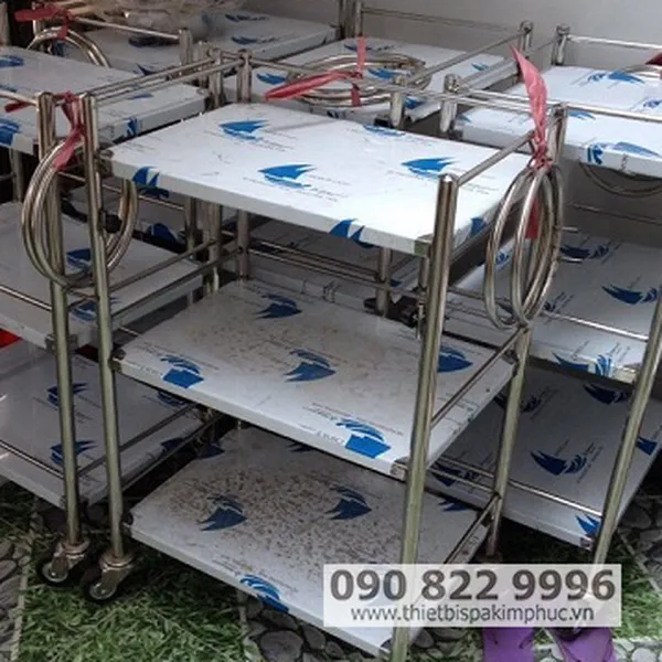 Xe Đẩy Dụng Cụ Spa Inox