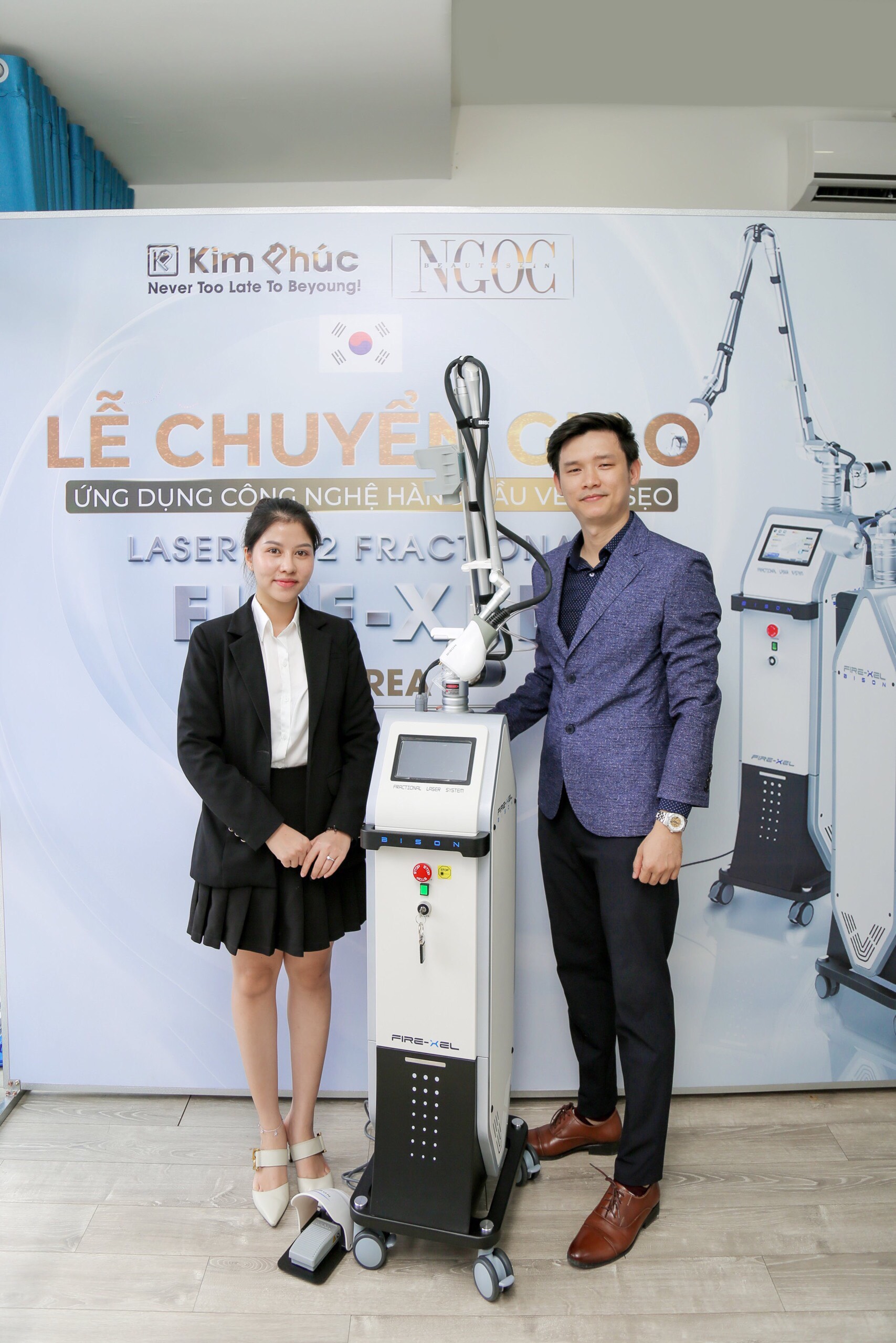 Máy Laser CO2 Fractional Trị Sẹo Rỗ Fire Xel Korea Máy Laser CO2 Fractional Trị Sẹo Rỗ Fire Xel Korea