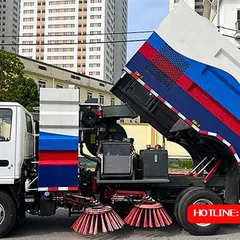 Xe quét đường hút bụi Isuzu 5.5 khối – Giải pháp vệ sinh đô thị hiện đại