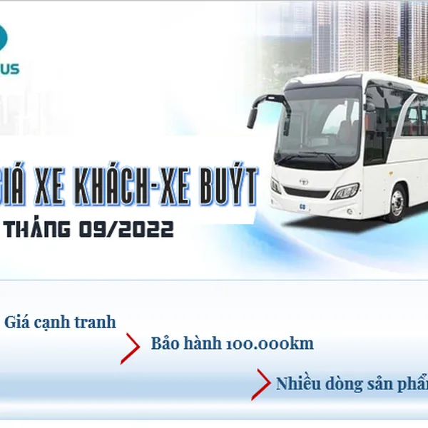 Bảng giá xe khách DEAWOO tháng 9-2022