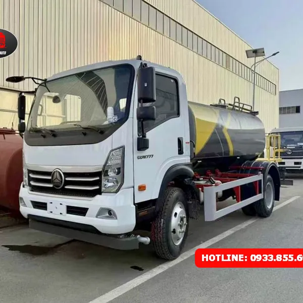 XE BỒN PHUN NƯỚC RỬA ĐƯỜNG TƯỚI CÂY 5 KHỐI HOWO