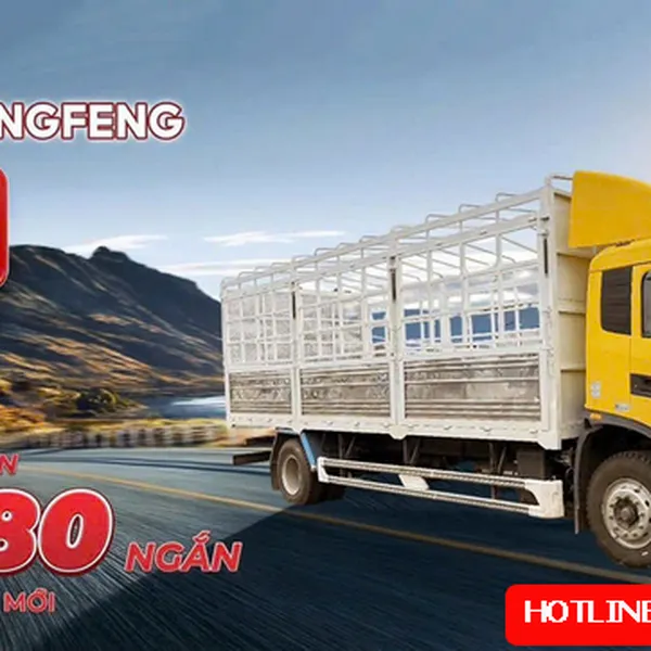 XE TẢI DONGFENG 9 TẤN THÙNG BẠT 