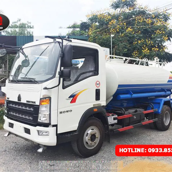 XE BỒN PHUN NƯỚC RỬA ĐƯỜNG TƯỚI CÂY 6 KHỐI HOWO