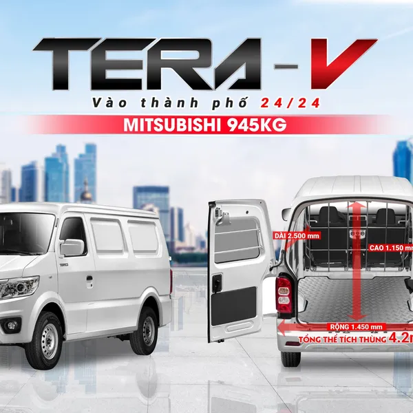 XE TẢI VAN 2 CHỖ TERACO 945KG