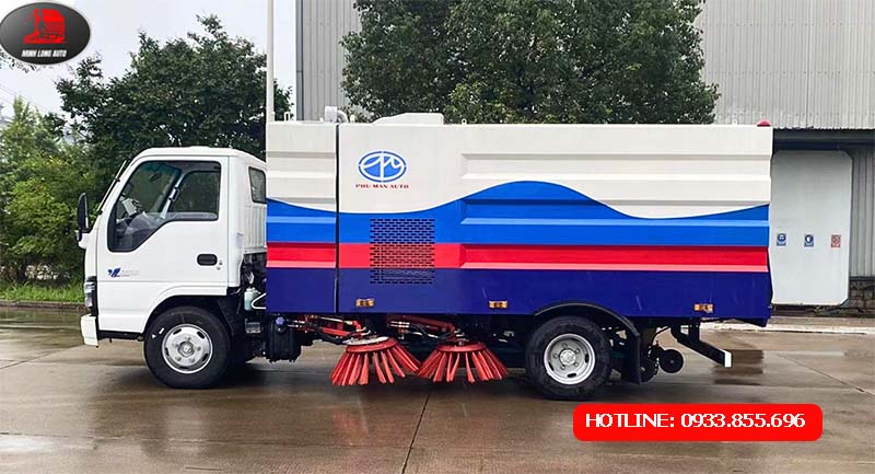Xe quét đường hút bụi Isuzu 5.5 khối nhập khẩu