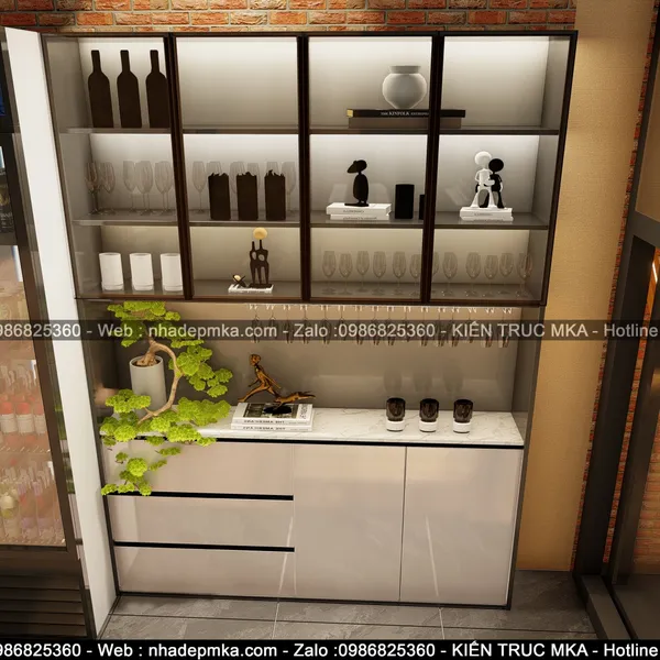 Thiết kế thi công nội thất nhà hàng chay -Vinhome GrandPark