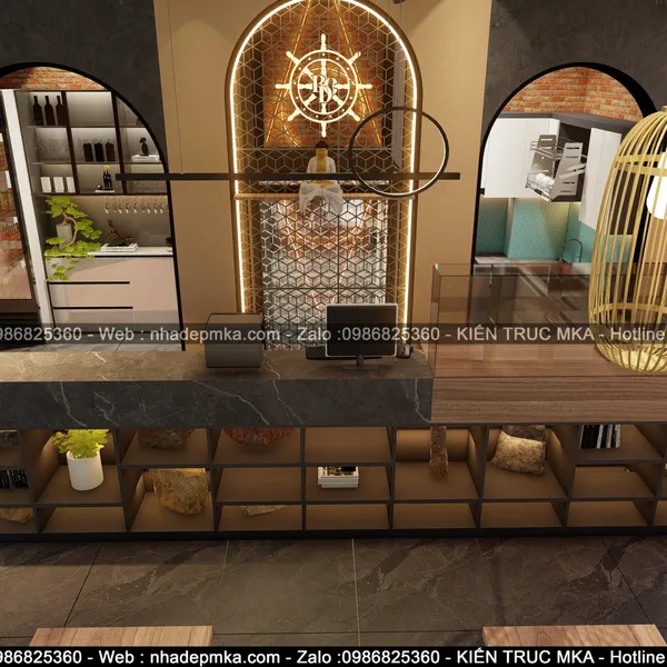 Thiết kế thi công nội thất nhà hàng chay -Vinhome GrandPark