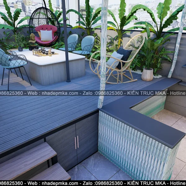 Thiết kế thi công nội thất nhà hàng chay -Vinhome GrandPark