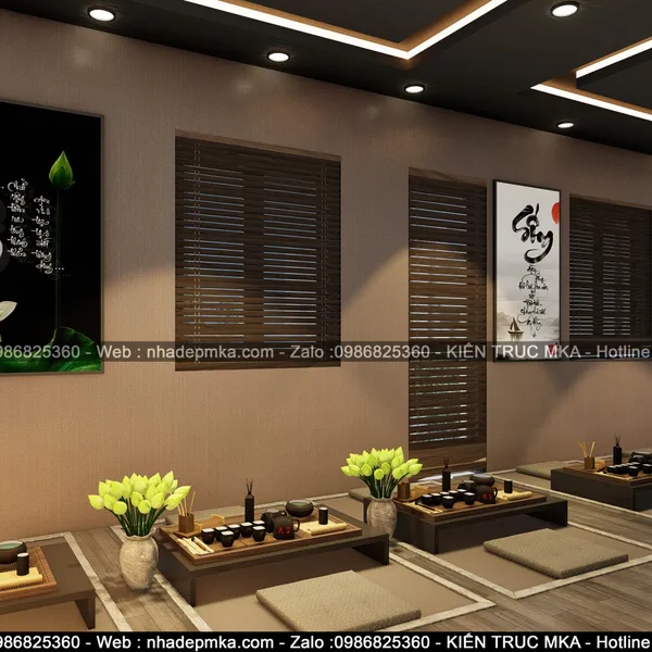 Thiết kế nội thất nhà hàng chay chị Quyên - Quận 7