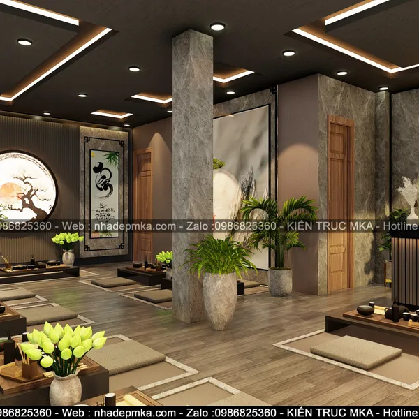Thiết kế nội thất nhà hàng chay chị Quyên - Quận 7