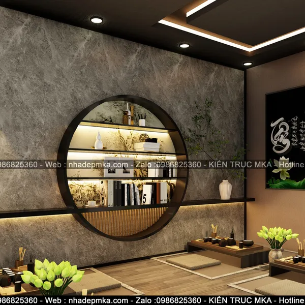 Thiết kế nội thất nhà hàng chay chị Quyên - Quận 7