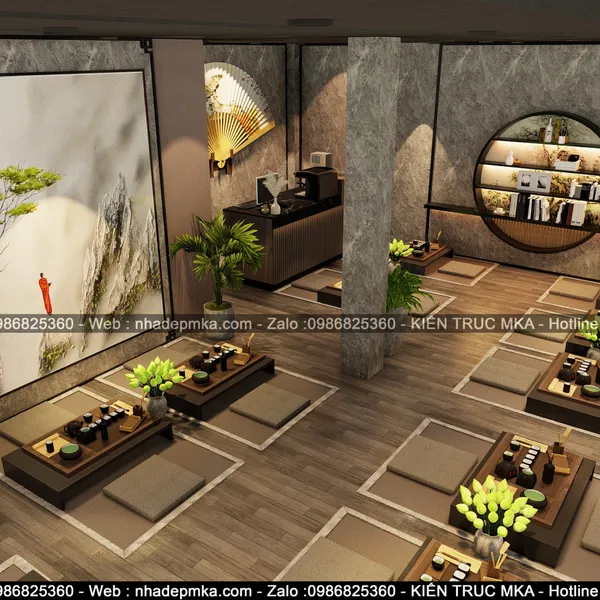 Thiết kế nội thất nhà hàng chay chị Quyên - Quận 7