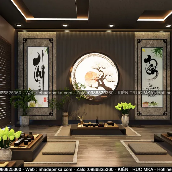 Thiết kế nội thất nhà hàng chay chị Quyên - Quận 7