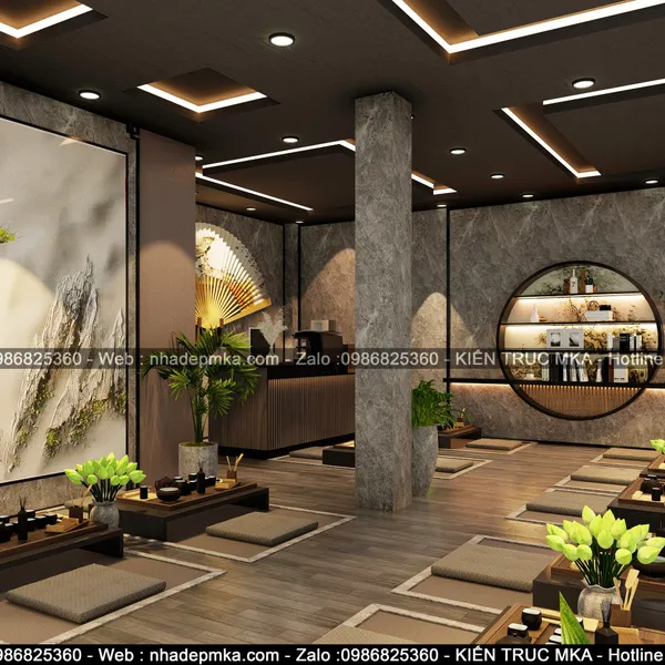 Thiết kế nội thất nhà hàng chay chị Quyên - Quận 7