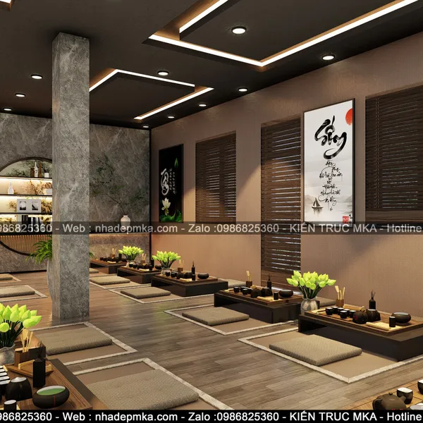 Thiết kế nội thất nhà hàng chay chị Quyên - Quận 7