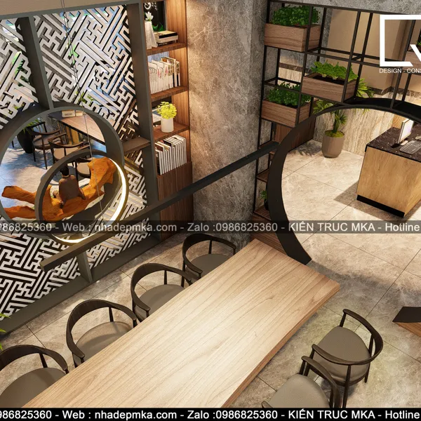 Thiết kế nội thất nhà hàng chay chị Quyên - Quận 7