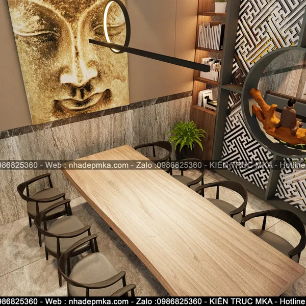 Thiết kế nội thất nhà hàng chay chị Quyên - Quận 7