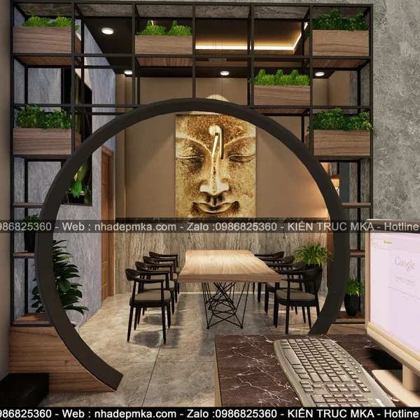 Thiết kế nội thất nhà hàng chay chị Quyên - Quận 7