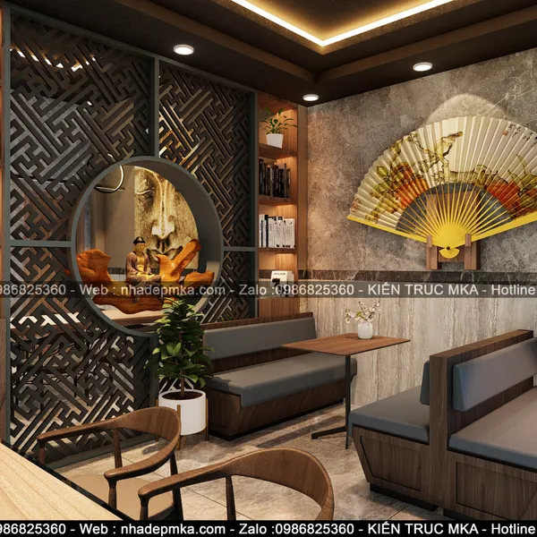 Thiết kế nội thất nhà hàng chay chị Quyên - Quận 7