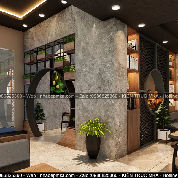 Thiết kế nội thất nhà hàng chay chị Quyên - Quận 7