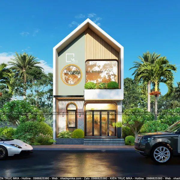 Thiết kế nhà phố hiện đại anh Tiến - Bình Dương