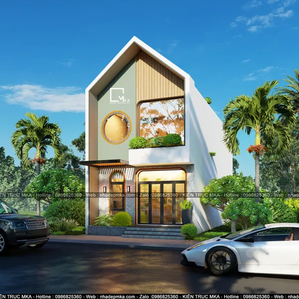 Thiết kế nhà phố hiện đại anh Tiến - Bình Dương