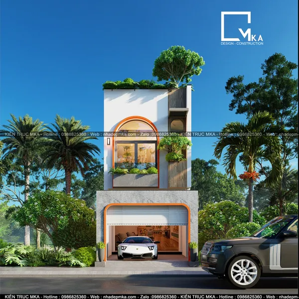 Thiết kế nhà phố hiện đại anh Tuấn - Quận 9