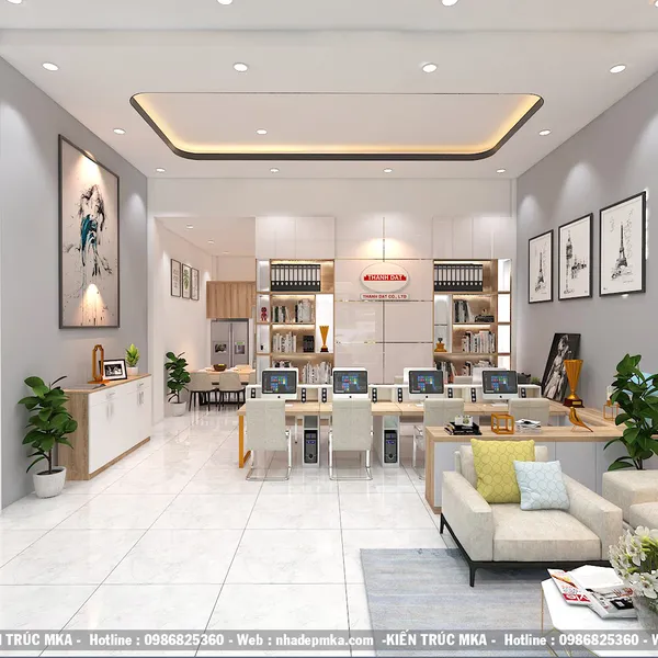 NỘI THẤT VĂN PHÒNG CTY XD THÀNH ĐẠT- QUẢNG NGÃI