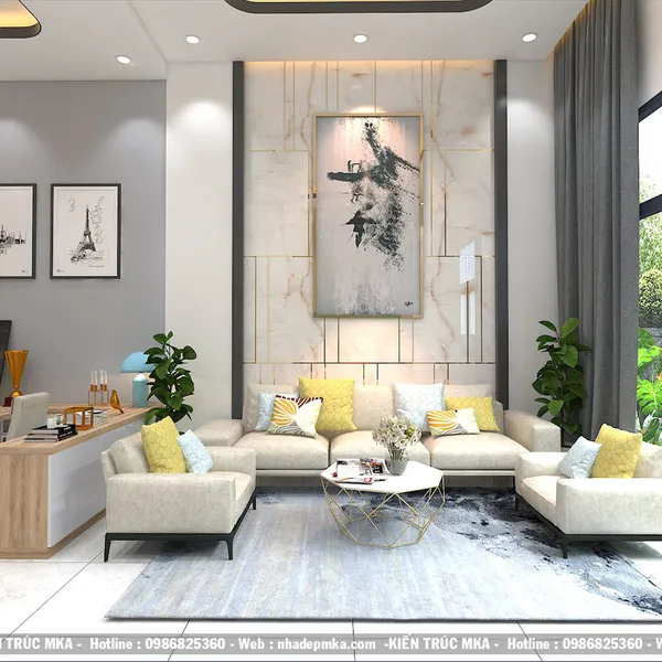 NỘI THẤT VĂN PHÒNG CTY XD THÀNH ĐẠT- QUẢNG NGÃI