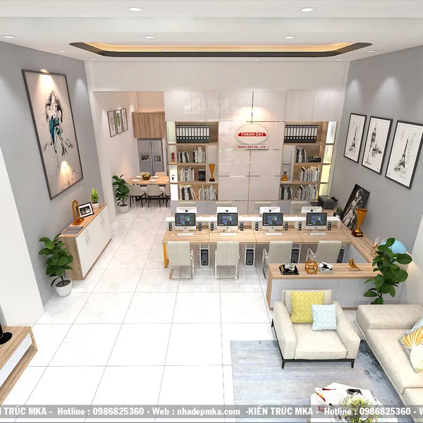 NỘI THẤT VĂN PHÒNG CTY XD THÀNH ĐẠT- QUẢNG NGÃI