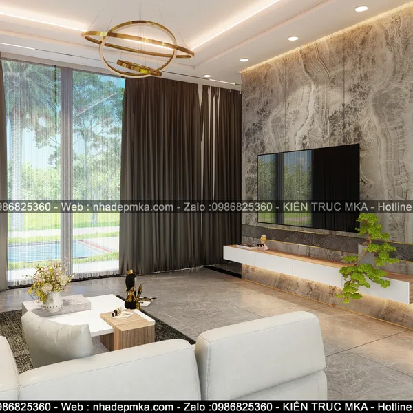 Thiết kế nội thất biệt thự anh Quảng - Nhơn Trạch