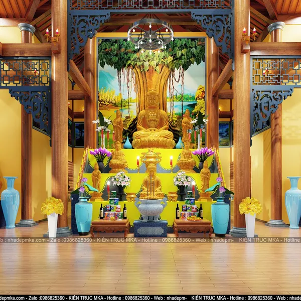 Thiết kế nội thất Chùa Cảnh Long- Quảng Ngãi