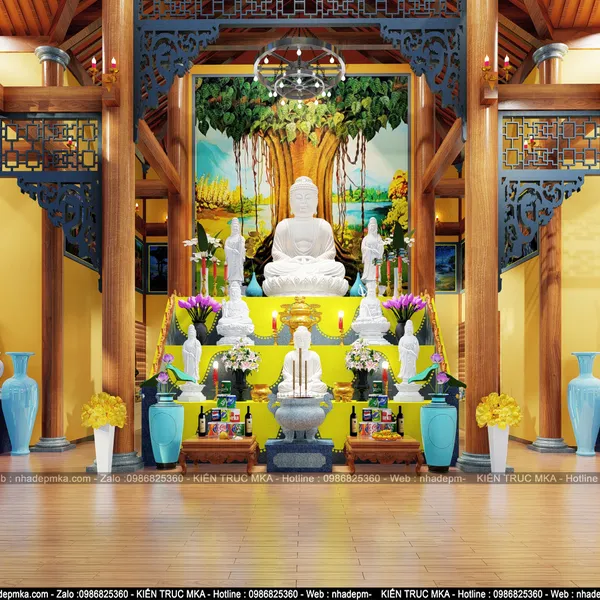 Thiết kế nội thất Chùa Cảnh Long- Quảng Ngãi