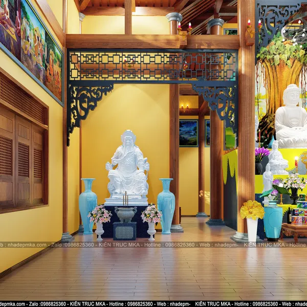 Thiết kế nội thất Chùa Cảnh Long- Quảng Ngãi