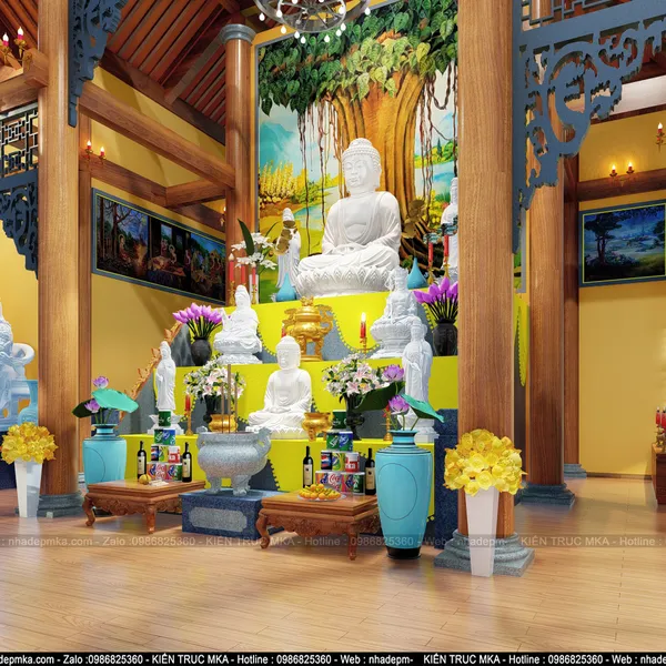 Thiết kế nội thất Chùa Cảnh Long- Quảng Ngãi