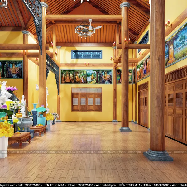 Thiết kế nội thất Chùa Cảnh Long- Quảng Ngãi