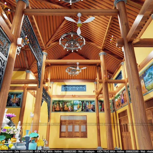 Thiết kế nội thất Chùa Cảnh Long- Quảng Ngãi